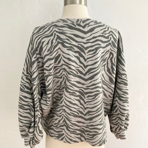 REBECCA MINKOFF Rosie Sweatshirt, Zebra, XS - Picture 10 of 11